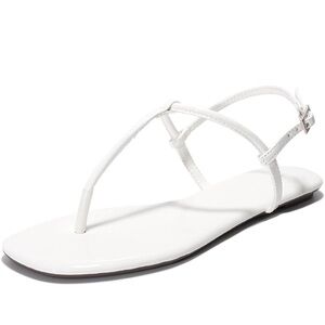 Project Cloud White T-Strap Sandala